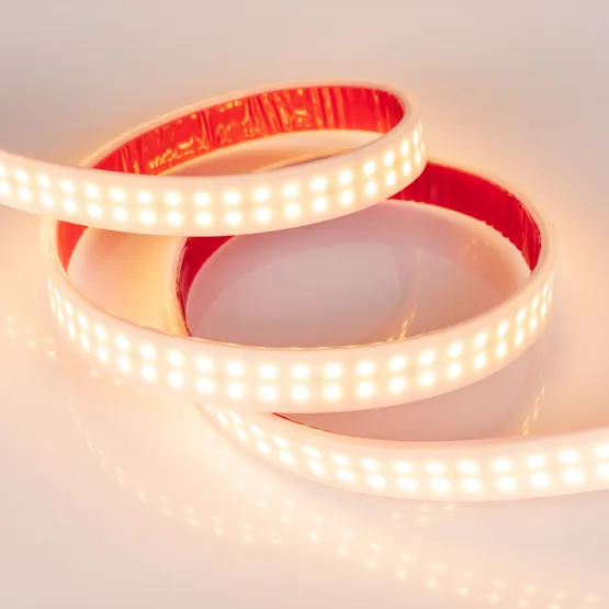 Фото #2 товара Светодиодная лента RTW 2-5000PW 24V Warm2700 2x2 (3528, 1200 LED, LUX) (Arlight, 19.2 Вт/м, IP66)