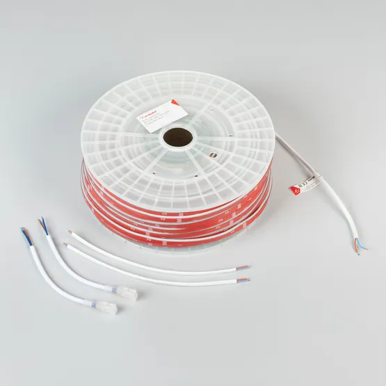 Фото #2 товара Светодиодная лента герметичная ARL-PSW-U286-10mm 230V Warm2700 (13 W/m, IP67, 50m) (Arlight, -)