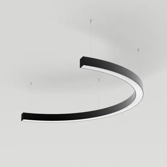 Фото товара Светильник SP-LINE-HANG-ARC-C3535-D800-28W Warm3000 (BLACK, 230V) (Arlight, Металл)
