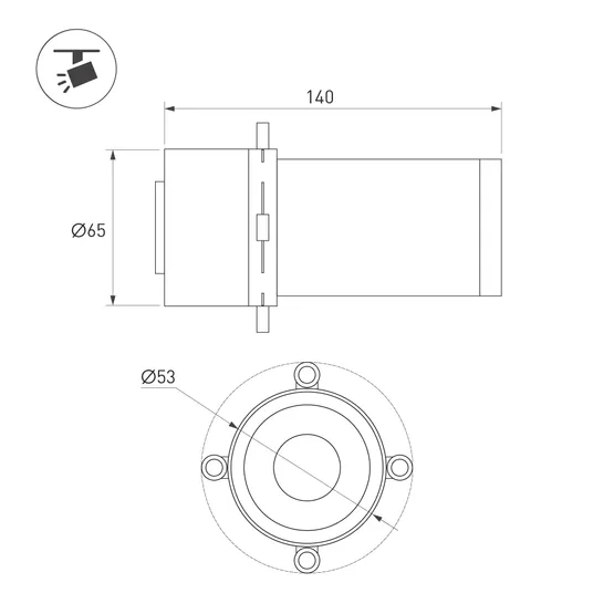 Фото #5 товара Насадка кадрирующая LGD-ARTIFACT-CROP-ZOOM-R65 (BK, 18-35 deg.) (Arlight, Металл)