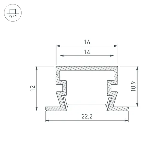Фото #3 товара Профиль PDS-FS-2000 ANOD (Arlight, Алюминий)