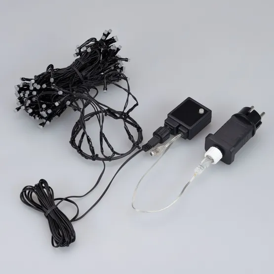 Фото #2 товара Светодиодная гирлянда Лучи Смарт ARD-GALA-CLASSIC-1800-BLACK-180LED RGB (230V, 3.6W, Tuya Wi-Fi) (Ardecoled, IP65)