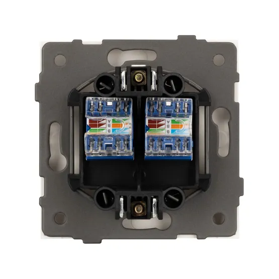 Фото #3 товара Механизм компьютерной розетки двойной SCT-TENDO-MPC2-PL-WH (RJ-45, CAT6) (Arlight, Белый)