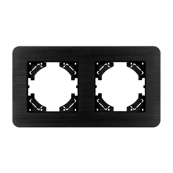 Фото #2 товара Рамка алюминиевая FRM-AKIRY-AL-2-BK (Arlight, -)