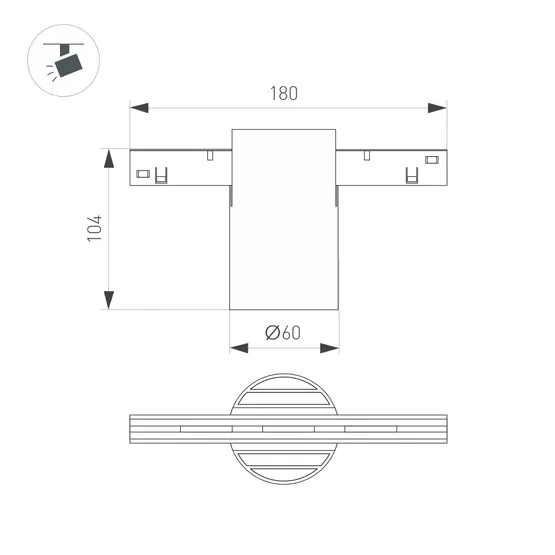 Фото #4 товара Светильник MAG-ORIENT-AXIO-R60-10W Warm3000 (BK, 24 deg, 48V) (Arlight, IP20 Металл, 5 лет)