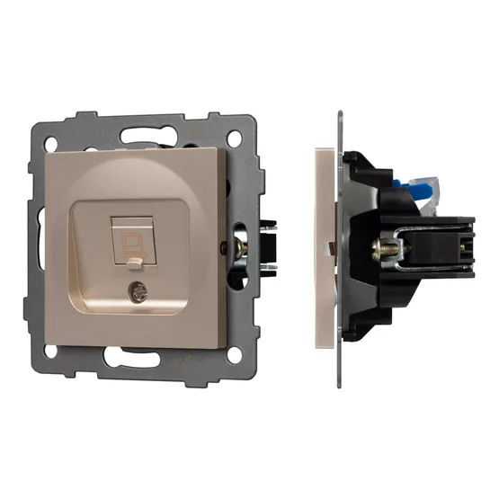 Фото #1 товара Механизм компьютерной розетки SCT-MPC1-PL-GD-V (RJ-45, CAT6) (Arlight, -)