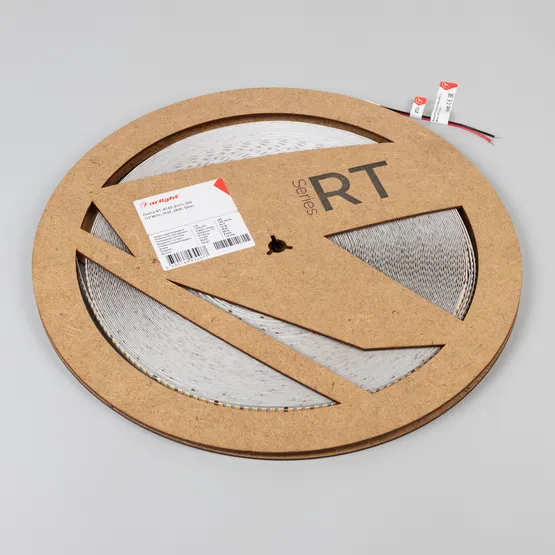 Фото #3 товара Светодиодная лента RT-A160-8mm 24V Warm3500 (12 W/m, IP20, 2835, 50m) (Arlight, высок.эфф.150 лм/Вт)