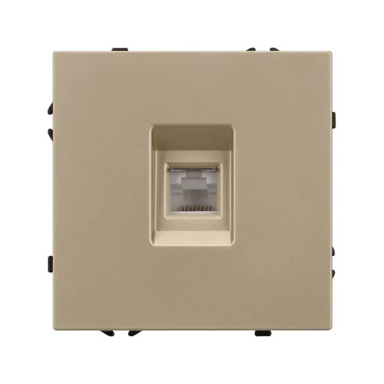 Фото #2 товара Механизм компьютерной розетки SCT-NOBE-MPC1-SFPL-GD (RJ-45, CAT6) (Arlight, Золотой песок)