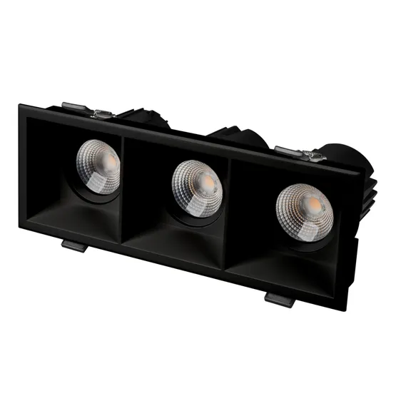 Фото #1 товара Светильник MS-FLOW-BUILT-S230x85-3x6W Warm3000 (BK, 55 deg, 230V) (Arlight, IP20 Металл, 5 лет)