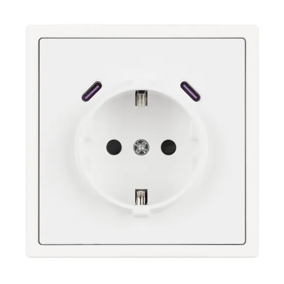Фото #2 товара Механизм розетки с USB зарядкой SCT-NOBE-MUCC-SFPL-WH (230V, 16A) (Arlight, -)