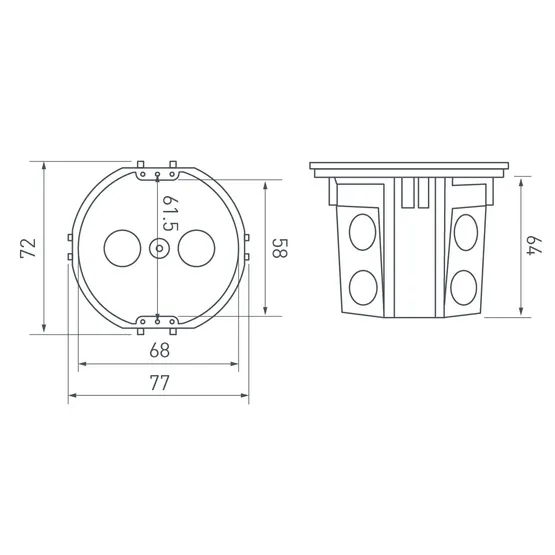 Фото #2 товара Монтажная коробка RMB-1S (Arlight, Пластик)