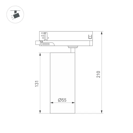Фото #6 товара Светильник LGD-SILMA-4TR-R55-4W Day4000 (WH, 4 deg, 230V) (Arlight, IP20 Металл, 5 лет)