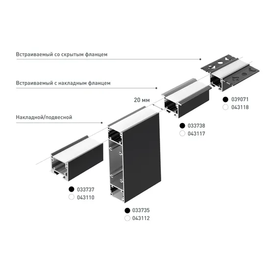 Фото #6 товара Профиль SL-LINE-2522-2500 WHITE (Arlight, Алюминий)