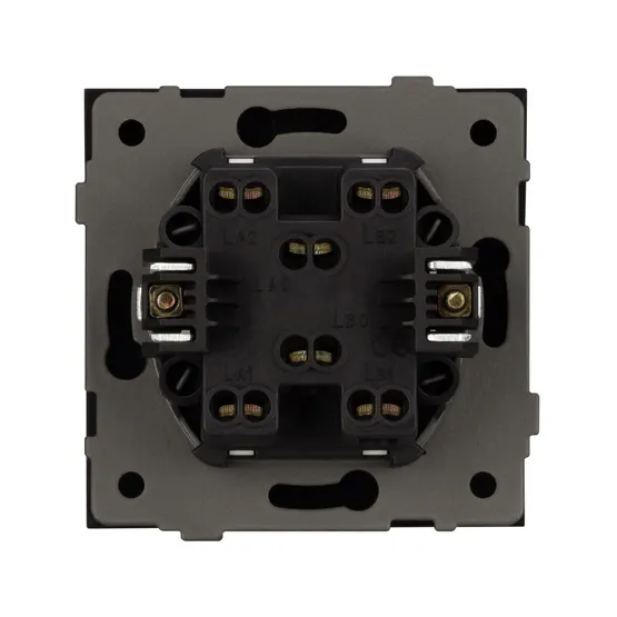 Фото #2 товара Механизм выключателя одноклавишный проходной SWT-TENDO-MKP1-SFPL-GR (230V, 10A) (Arlight, Матовый графитовый)