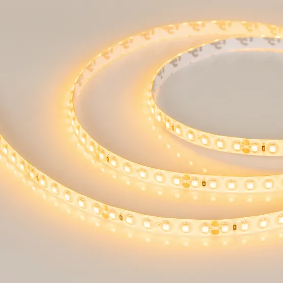 Фото #3 товара Светодиодная лента RTW 2-5000SE 24V Yellow 2x (3528, 600 LED, LUX) (Arlight, 9.6 Вт/м, IP65)