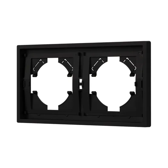 Фото #1 товара Рамка пластиковая FRM-TENDO-SFPL-2-BK (Arlight, Матовый черный)