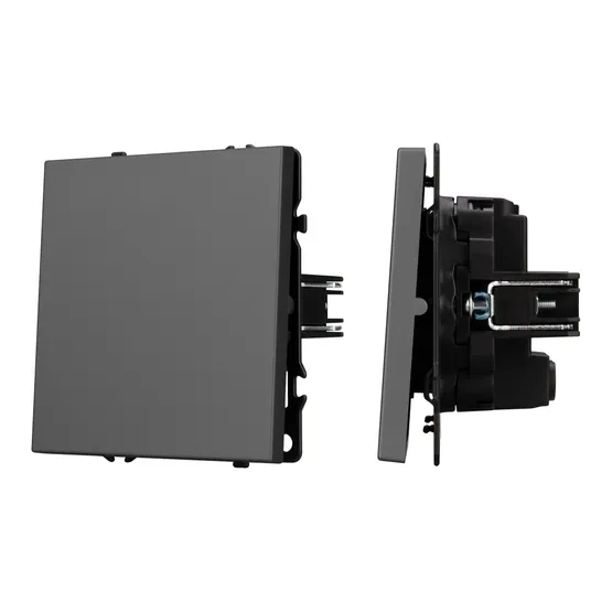 Фото #1 товара Механизм выключателя одноклавишный перекрёстный SWT-NOBE-MKX1-SFPL-GR (230V, 10A) (Arlight, Серый базальт)