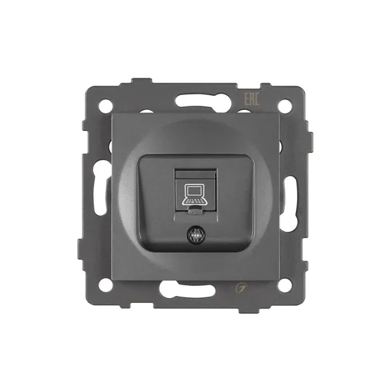 Фото #3 товара Механизм компьютерной розетки SCT-MPC1-PL-GR-V (RJ-45, CAT6) (Arlight, -)