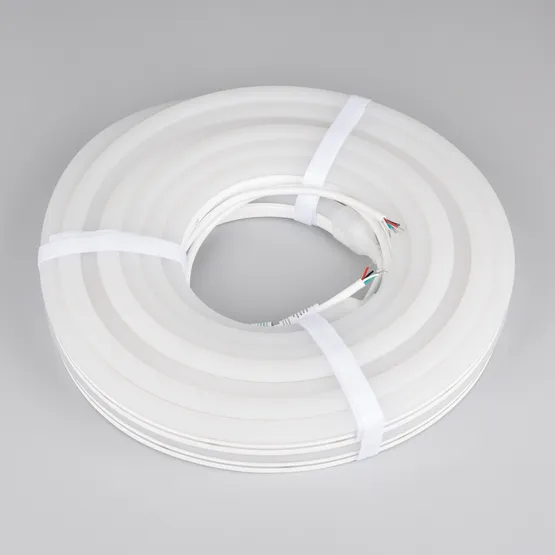 Фото #5 товара Светодиодная лента герметичная MOONLIGHT-PRO-SIDE-X336-12x24mm 24V RGBW-Warm (12 W/m, IP68, 10m, wire x2) (Arlight, Вывод прямой, 5 лет)