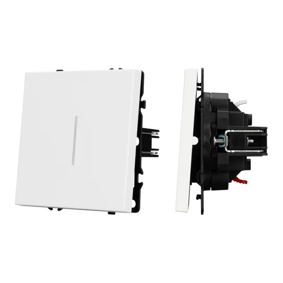 Фото #1 товара Механизм выключателя одноклавишный непроходной LED SWT-NOBE-MK01-SFPL-L-WH (230V, 10A) (Arlight, Белый кварц)