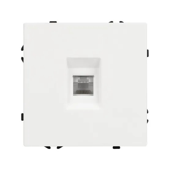Фото #2 товара Механизм компьютерной розетки SCT-NOBE-MPC1-SFPL-WH (RJ-45, CAT6) (Arlight, Белый кварц)