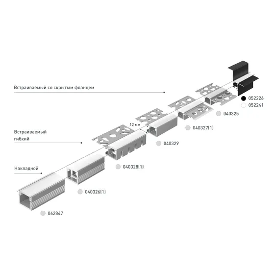 Фото #5 товара Профиль FANTOM-BENT-W12-SIDE-2000 ANOD (Arlight, Алюминий)