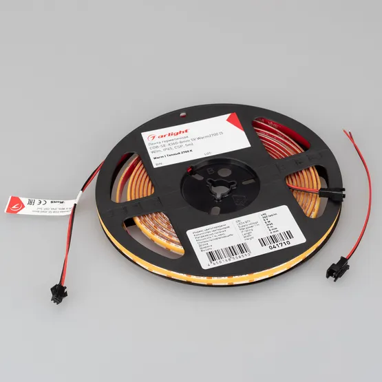 Фото #3 товара Светодиодная лента герметичная COB-SE-X360-8mm 5V Warm2700 (5 W/m, IP65, 5m) (Arlight, -)