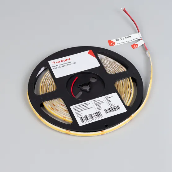 Фото #2 товара Светодиодная лента герметичная COB-SE-X320-8mm 24V Day4000 (8 W/m, IP65, 5m) (Arlight, -)