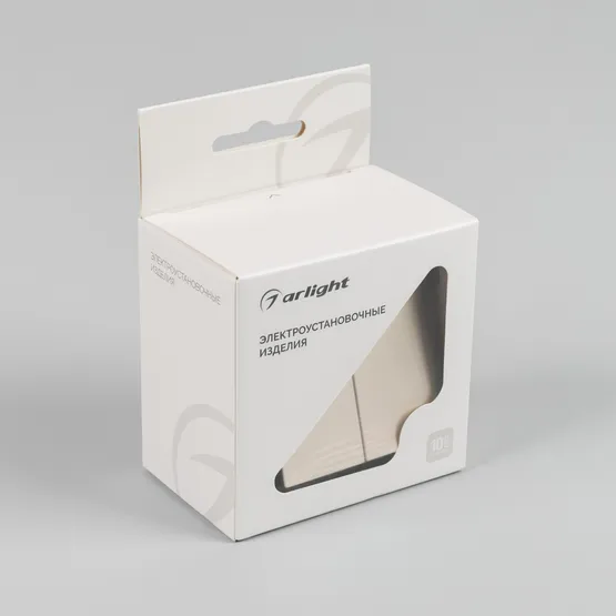 Фото #4 товара Механизм выключателя двухклавишный самовозвратный SWT-MKR2-PL-GD-V (250V, 10A) (Arlight, -)