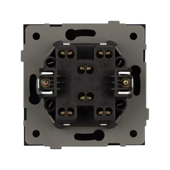 Фото #3 товара Механизм выключателя одноклавишный перекрёстный SWT-TENDO-MKX1-SFPL-GR (230V, 10A) (Arlight, Матовый графитовый)