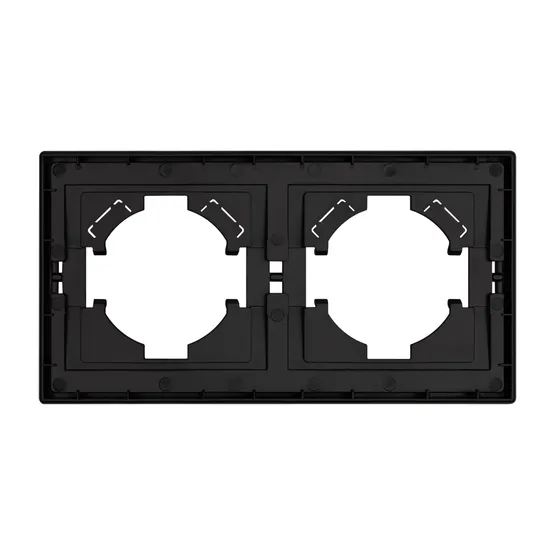 Фото #2 товара Рамка пластиковая FRM-TENDO-SFPL-2-BK (Arlight, Матовый черный)