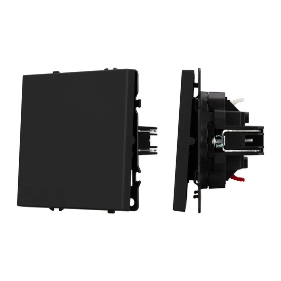 Фото #1 товара Механизм звонкового выключателя SWT-NOBE-MKR1-SFPL-L-BK (230V, 10A) (Arlight, Черный оникс)