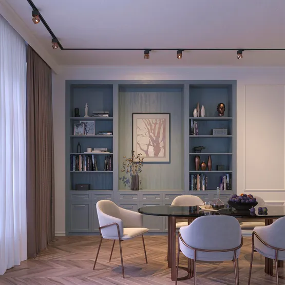 Фото #4 товара Светильник SP-PLURIO-TRACK-4TR-R77-9W Warm3000 (BK-COP, 36 deg, 230V) (Arlight, IP20 Металл, 3 года)