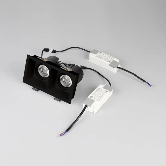 Фото #7 товара Светильник MS-FLOW-BUILT-S157x85-2x12W Warm3000 (BK, 15 deg, 230V) (Arlight, IP20 Металл, 5 лет)