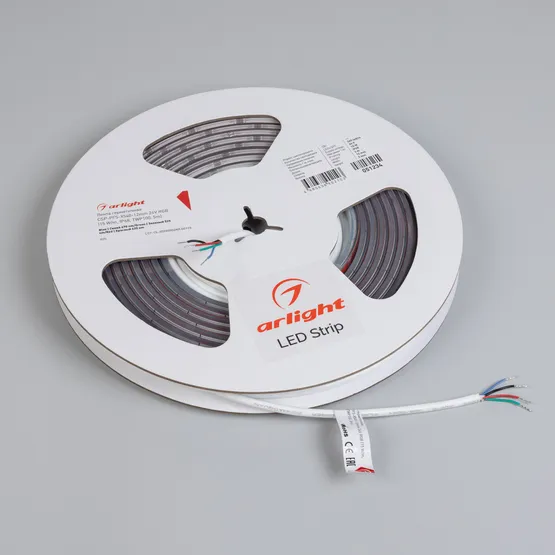 Фото #3 товара Светодиодная лента герметичная CSP-PFS-X540-12mm 24V RGB (15 W/m, IP68, TWP100, 5m) (Arlight, -)