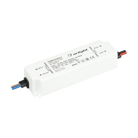 Фото товара Блок питания ARPV-SP-24060 (24V, 2.5A, 60W) (Arlight, IP67 Пластик, 5 лет)
