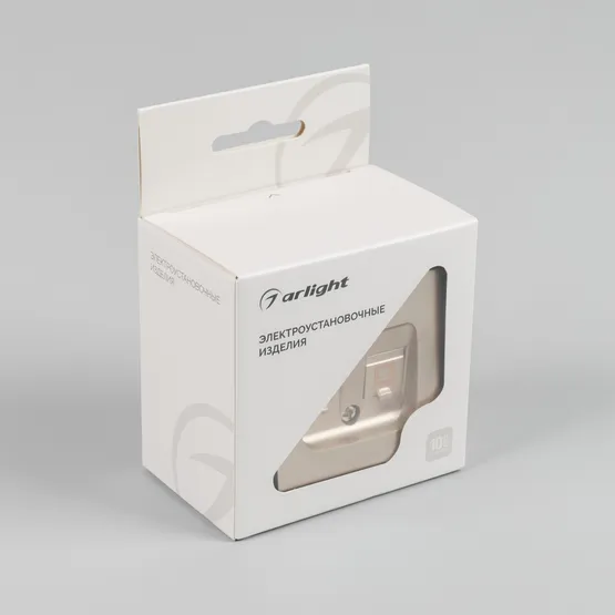 Фото #4 товара Механизм компьютерной розетки двойной SCT-MPC2-PL-GD-V (RJ-45, CAT6) (Arlight, -)