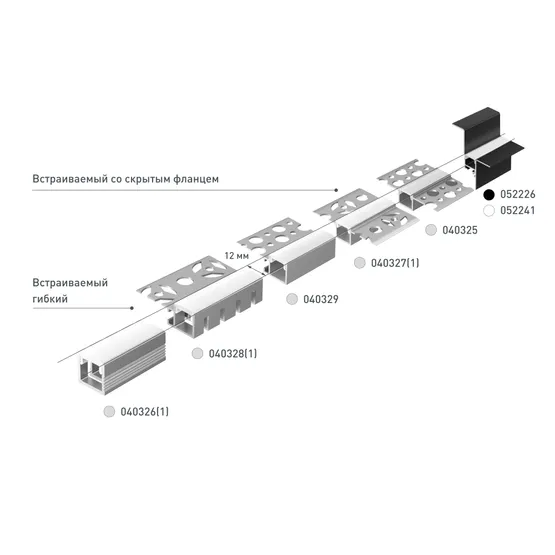 Фото #7 товара Профиль FANTOM-BENT-W12-TOP-EDGE-2000 ANOD (Arlight, Алюминий)