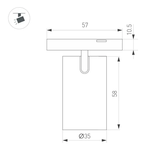 Фото #3 товара Светильник MAG-MICROCOSM-SPOT-R35-5W Warm2700 (BK, 36 deg, 24V) (Arlight, IP20 Металл, 3 года)