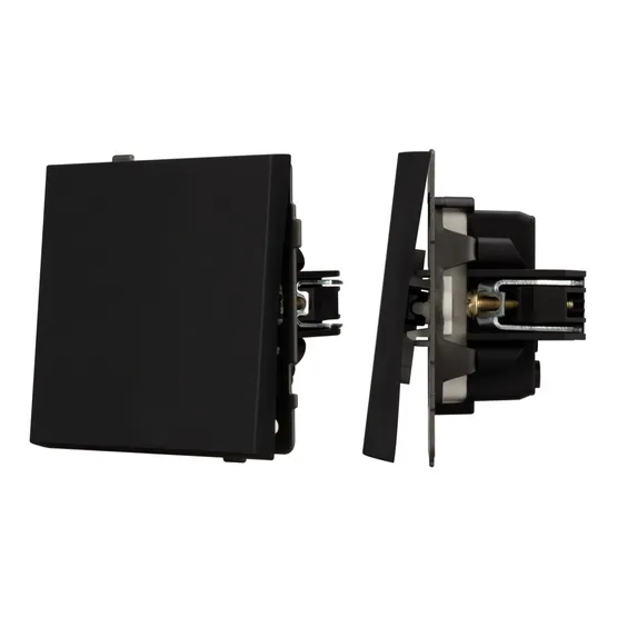 Фото #1 товара Механизм выключателя одноклавишный непроходной SWT-TENDO-MK01-SFPL-BK (230V, 10A) (Arlight, Матовый черный)