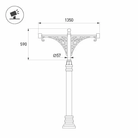 Фото #2 товара Кронштейн OXOR-SB5-2 BLACK (Arlight, Сталь)