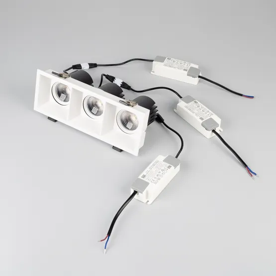 Фото #3 товара Светильник MS-FLOW-BUILT-S230x85-3x12W Warm3000 (WH, 38 deg, 230V) (Arlight, IP20 Металл, 5 лет)