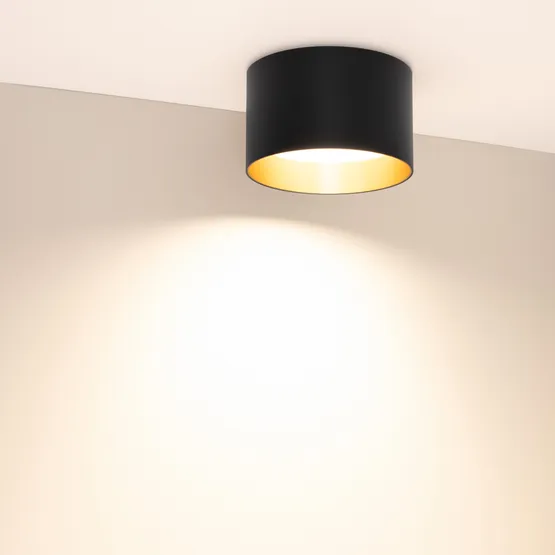 Фото #2 товара Светильник SP-BISCOTTO-R140-15W Warm3300-MIX (BK-GD, 80 deg, 230V) (Arlight, IP54 Металл, 5 лет)