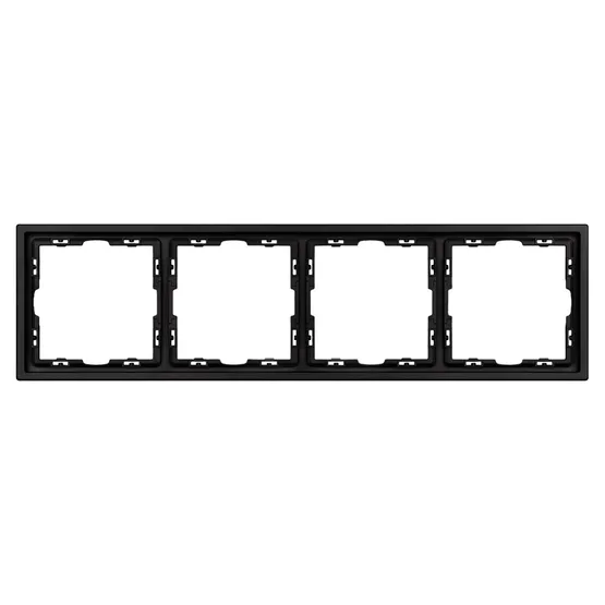 Фото #2 товара Рамка пластиковая FRM-NOBE-SFPL-4-BK (Arlight, Черный оникс)