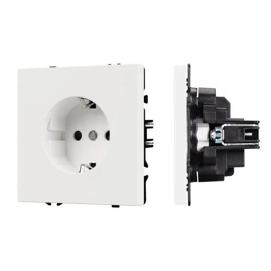 Фото #1 товара Механизм электрической розетки SCT-NOBE-MEU1-SFPL-WH (230V, 16A) (Arlight, Белый кварц)