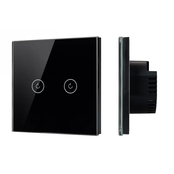 Фото #1 товара Выключатель сенсорный SWT-OMALI-S02-ZB-BK (250V, 10A, Zigbee) (Arlight, Стекло)