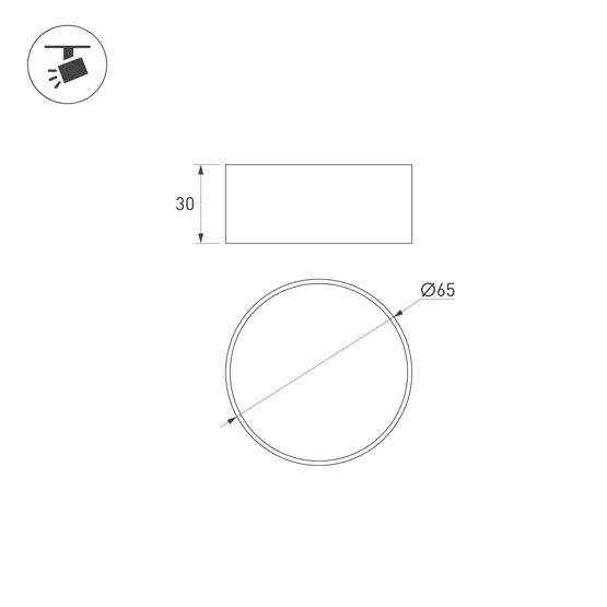 Фото #4 товара Насадка антибликовая LGD-ARTIFACT-FULL-SNOOT-R65 (BK) (Arlight, Металл)