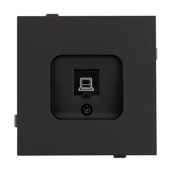 Фото #2 товара Механизм компьютерной розетки SCT-TENDO-MPC1-SFPL-BK (RJ-45, CAT6) (Arlight, Матовый черный)