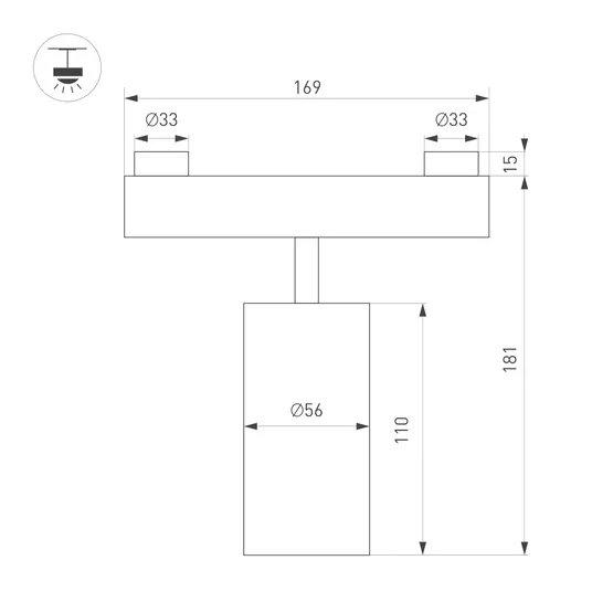 Фото #7 товара Светильник ART-INBELT-SPOT-R56-15W Day4000-MIX (BK, 34 deg, 48V, DALI) (Arlight, IP20 Металл, 3 года)