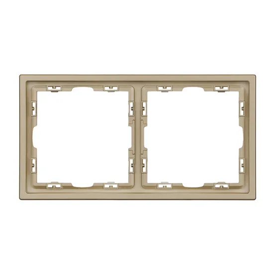 Фото #2 товара Рамка пластиковая FRM-NOBE-SFPL-2-GD (Arlight, Золотой песок)